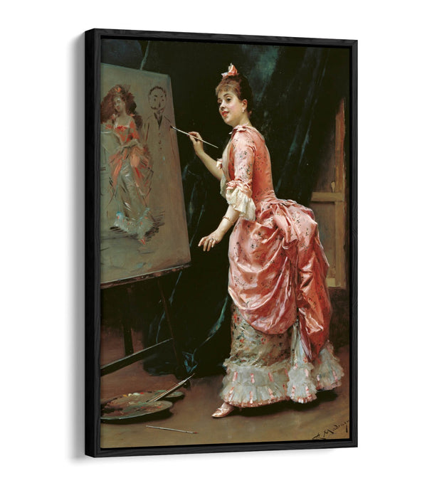 Canvas Wall Art Raimundo Madrazo Mischief Model | Handmade Float Effect Canvas Print