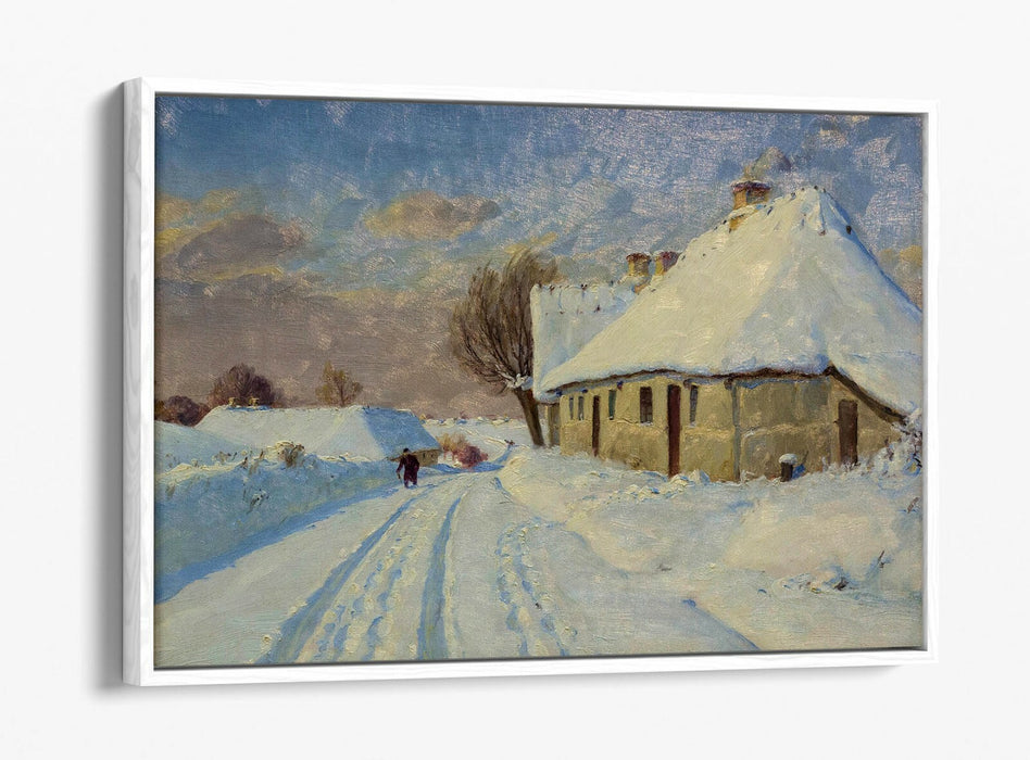 H.A BRENDEKILDE, SUNSHINE ON A WINTER DAY -FLOAT EFFECT CANVAS WALL ART  PRINT