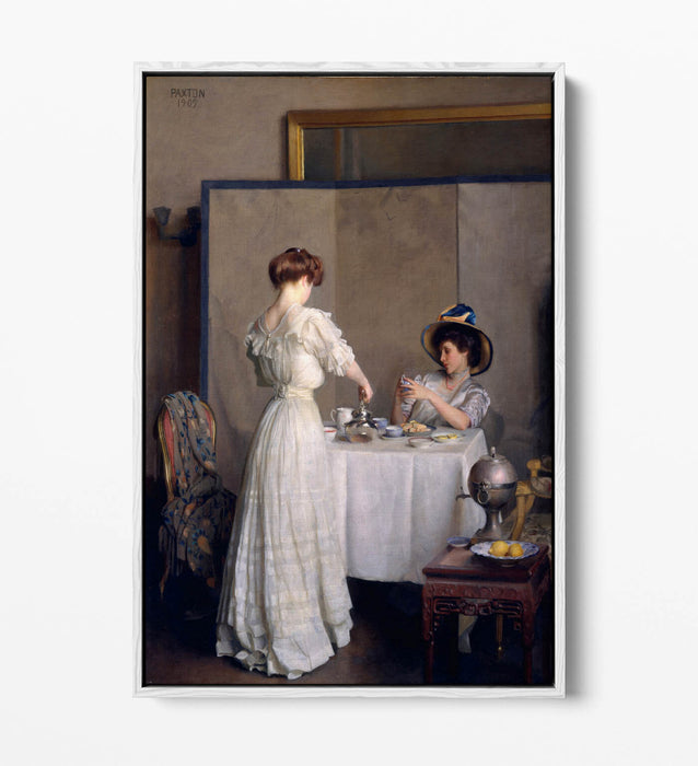 Canvas Wall Art | William McGregor Paxton Tea Leaves Float Effect | Handmade Decor