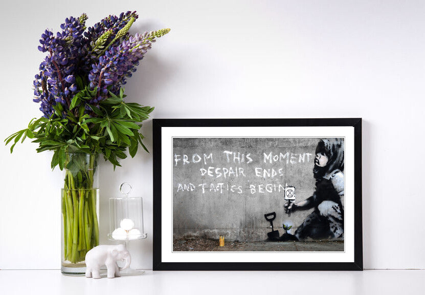 Banksy Framed Art – Extinction Rebellion Poster | Urban Street Art Print