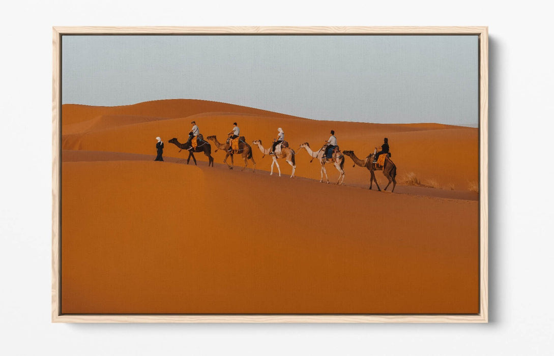 Desert Canvas Wall Art – Camel Wall Decor on Handmade Float Effect Canvas