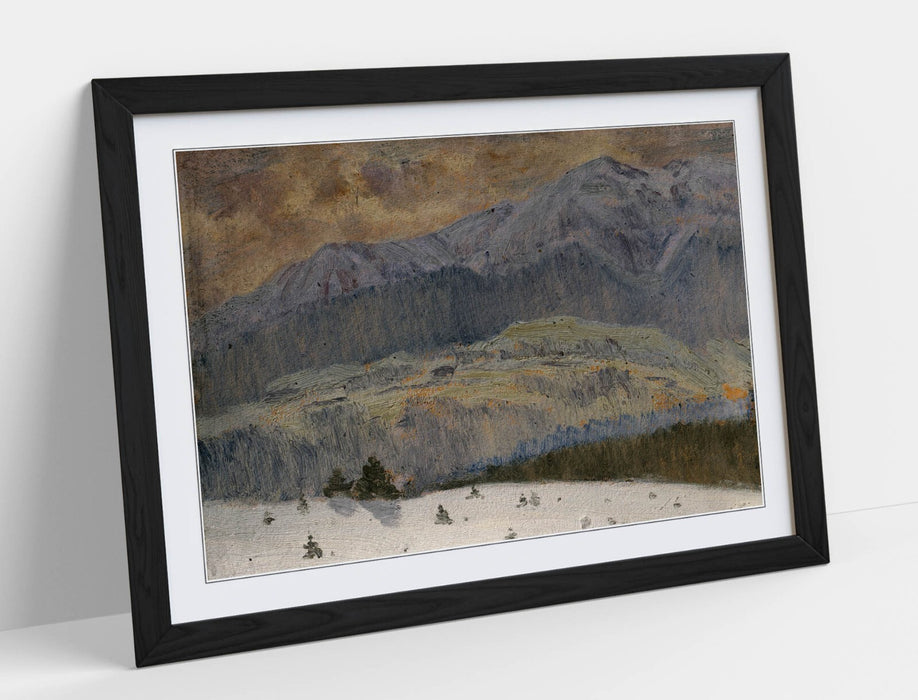 Framed Wall Art Poster – Winter Day in High Tatras by Ferdinand Katona, Matte Paper Print