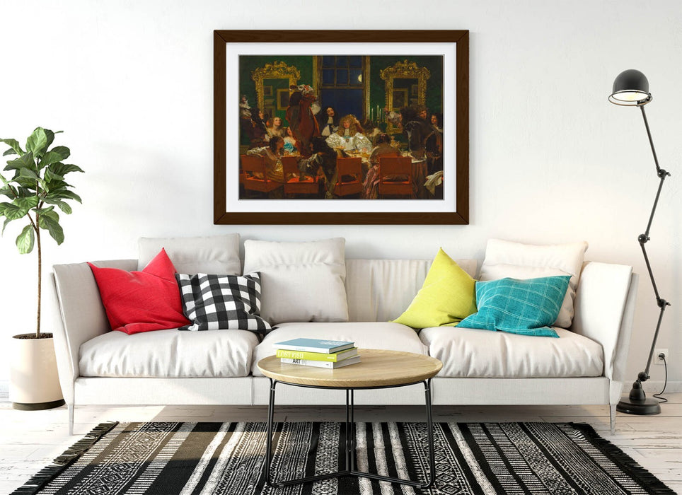 Framed Art Poster - Augustus Leopold Egg Life Of Buckingham Print With Wood Grain Frame