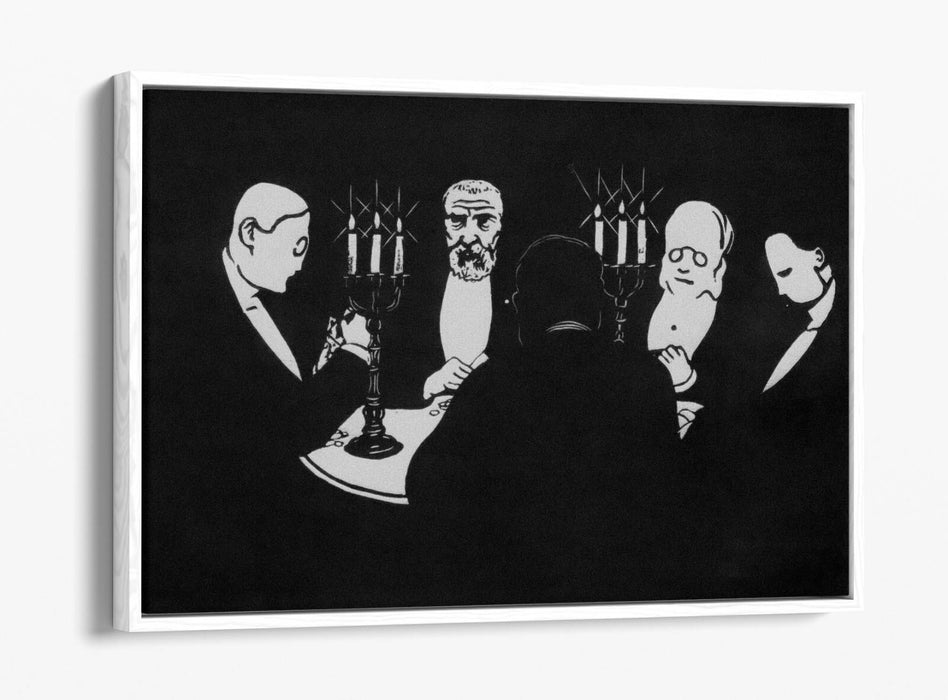 FELIX VALLOTTON, POKER -FLOAT EFFECT CANVAS WALL ART PRINT
