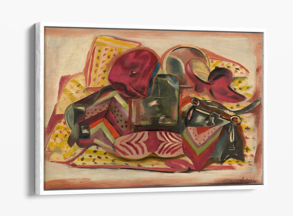 FRANCES HODGKINS, STILL LIFE SELF PORTRAIT -FLOAT EFFECT CANVAS WALL ART PRINT