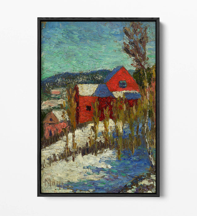 Canvas Wall Art – KONRAD MAGI Landscape With Houses | Float Effect Canvas Print