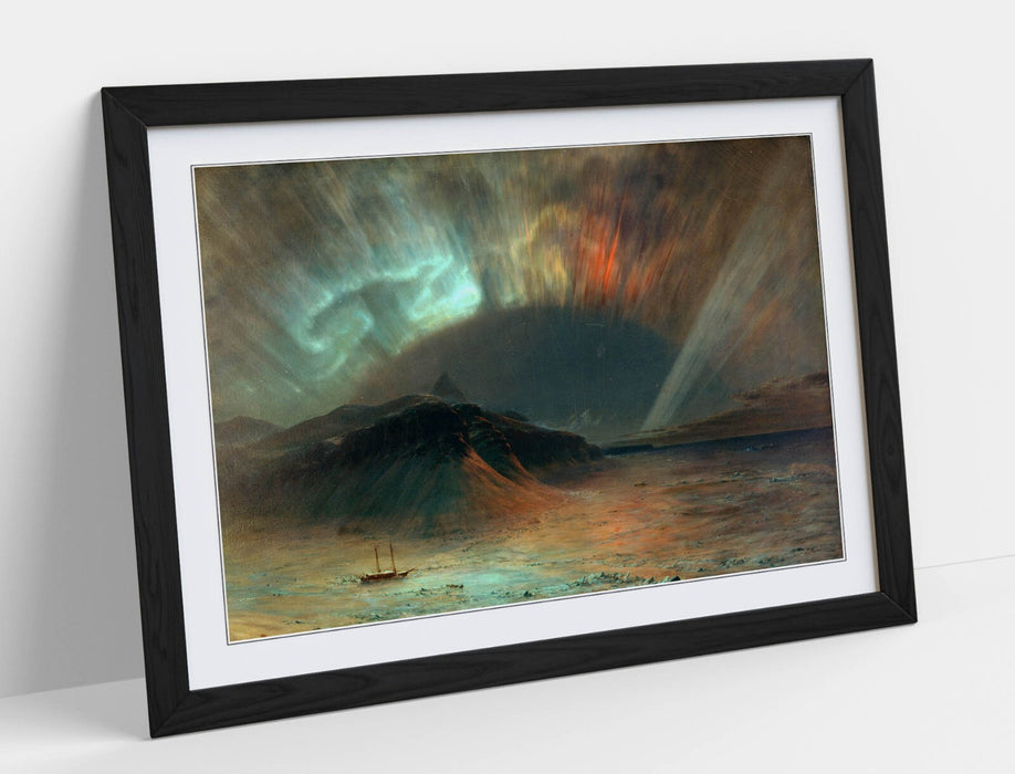 Framed Wall Art Featuring Frederic Edwin Church Aurora Borealis Poster Print – Handmade UK Art