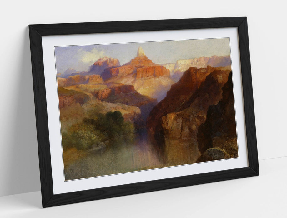 Framed Wall Art - Thomas Moran Zoroaster Peak Print | Handmade UK Woodgrain Frame