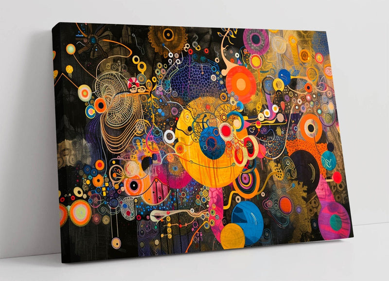 Canvas Wall Art - Abstract Multi Colour Artwork | Contemporary Wall Decor, Ready To Hang