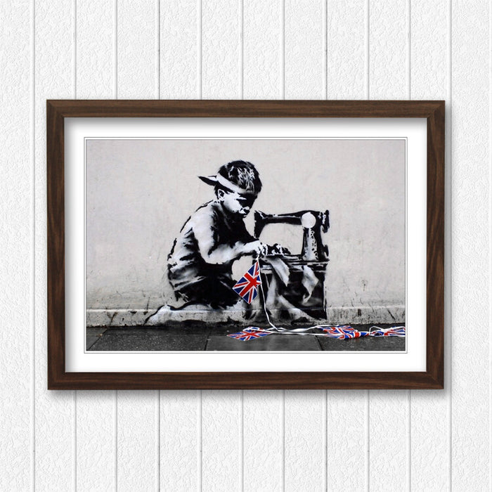 Banksy Framed Art Poster – Handmade UK Frame With Graffiti Wall Art Print