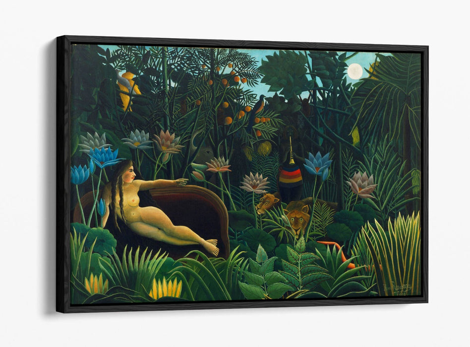 Float Effect Canvas Art - Henri Rousseau Print on Premium MDF Frame, Ready to Hang