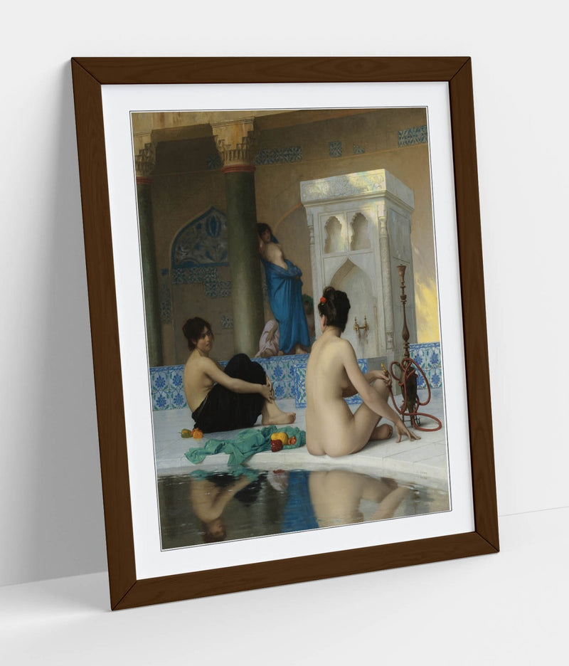 Framed Wall Art – Jean-Leon Gerome After The Bath Poster Print, Matte Paper, Ready To Hang