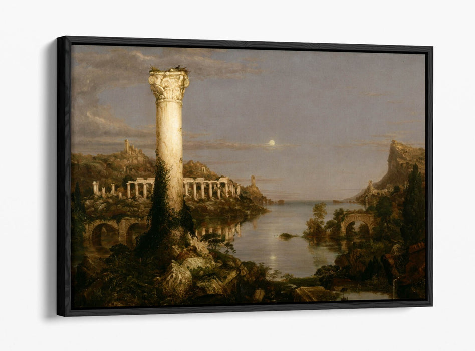 THOMAS COLE, THE COURSE OF EMPIRE: DESOLATION-FLOAT EFFECT CANVAS WALL ART PRINT