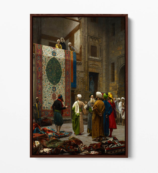 JEAN-LEON GEROME, THE CARPET MERCHANT -FLOAT EFFECT CANVAS WALL ART PRINT