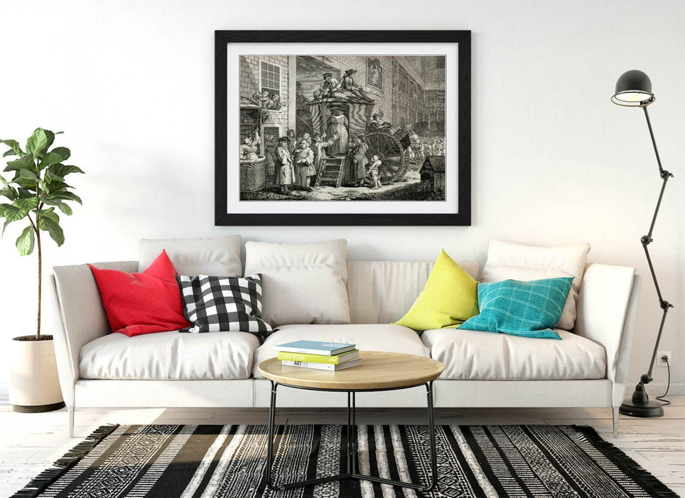 Framed Wall Art – William Hogarth Stage Coach Painting | Handmade UK Print