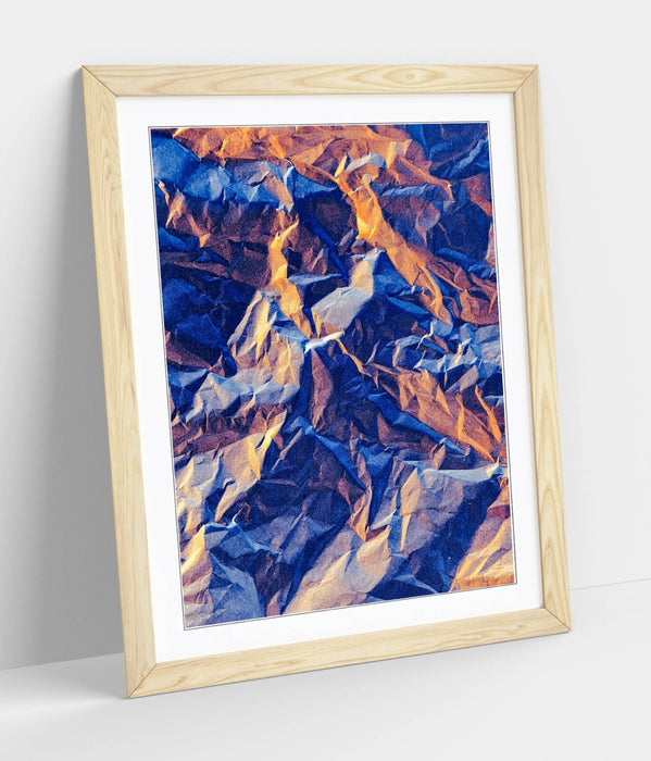 Mountain Rocks Wall Art – Framed Abstract Mountain Art Print | UK Handmade