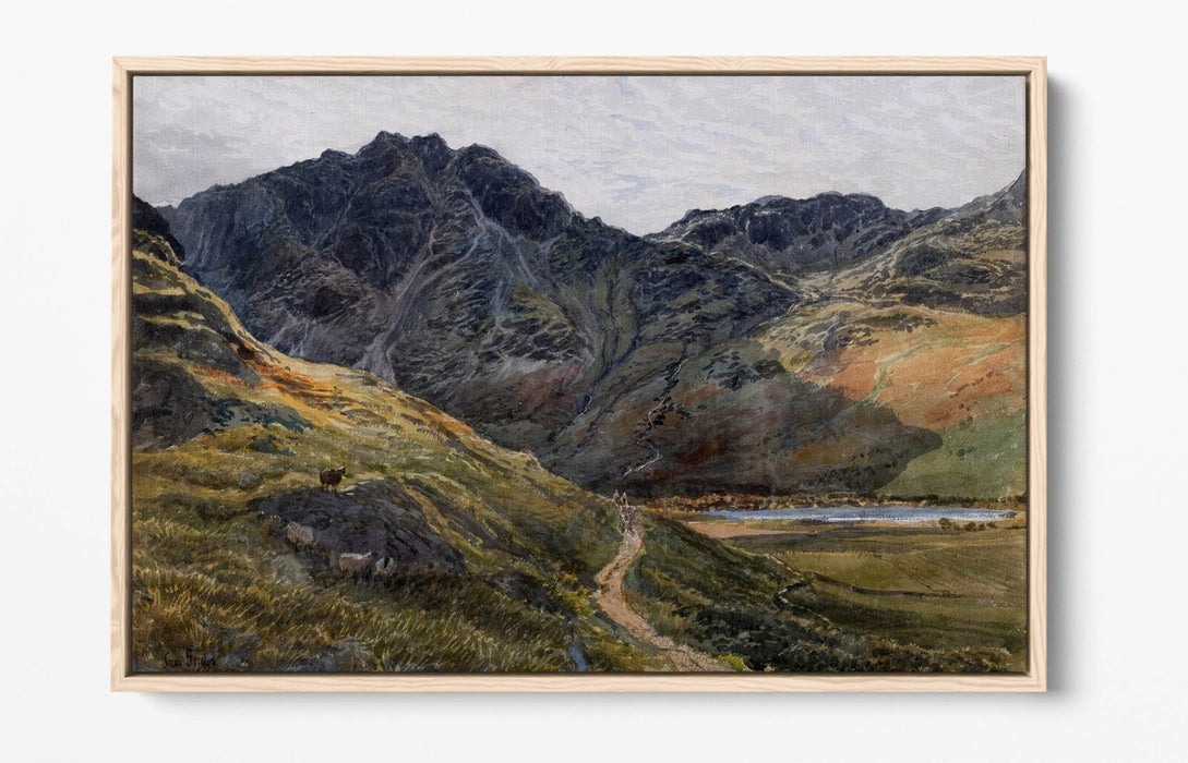 SAMUEL BOUGH, BUTTERMERE AND SCARTH GAP -FLOAT EFFECT CANVAS WALL ART PIC PRINT