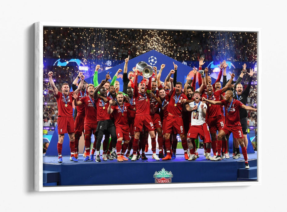 Liverpool Champions League Art - Handmade Canvas Wall Art With Premium Float Frame