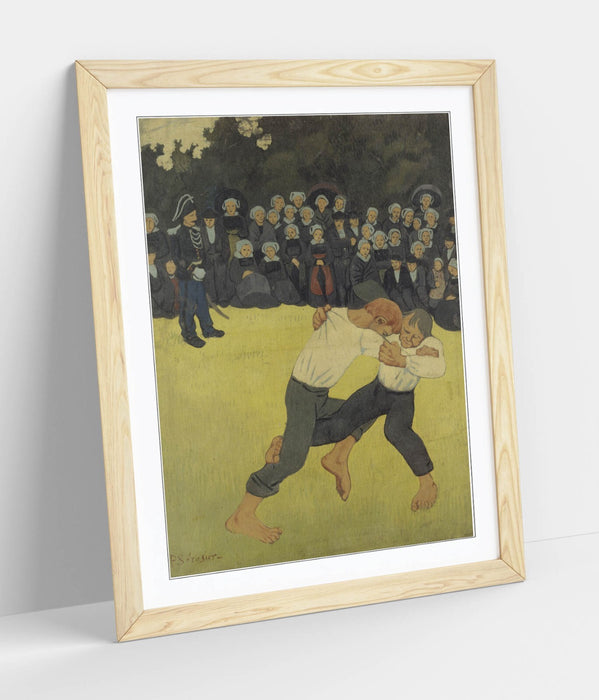 Framed Wall Art Poster Featuring Paul Serusier Breton Wrestling | Ready to Hang, UK Handmade