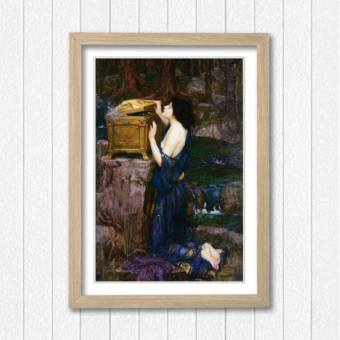 JOHN WILLIAM WATERHOUSE PANDORA FRAMED ART POSTER PAINTING PRINT 4 SIZES