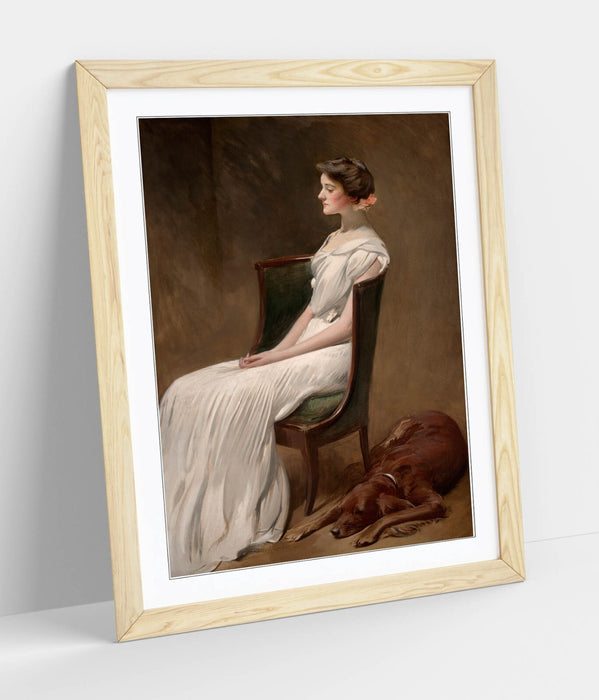 Framed Art Poster - John White Alexander Print with Woodgrain Frame | Handmade Wall Art
