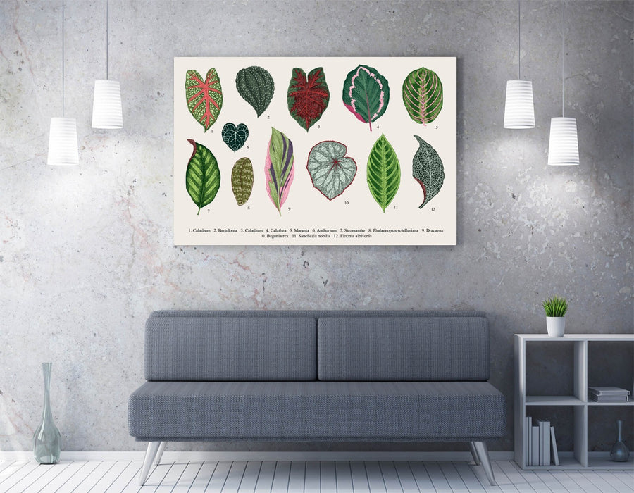 Plant Leaf Canvas Art – Handmade UK Botanical Wall Decor With Premium Varnish Finish