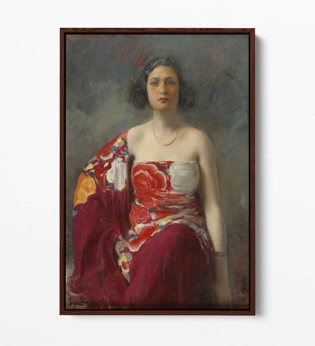 RAMON CASAS, LA TRINI -FLOAT EFFECT CANVAS WALL ART PRINT