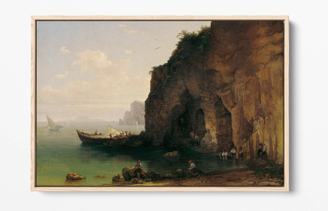 Float Effect Canvas Art – Sorrento Coast Print on Handmade MDF Frame | Vibrant Color Canvas