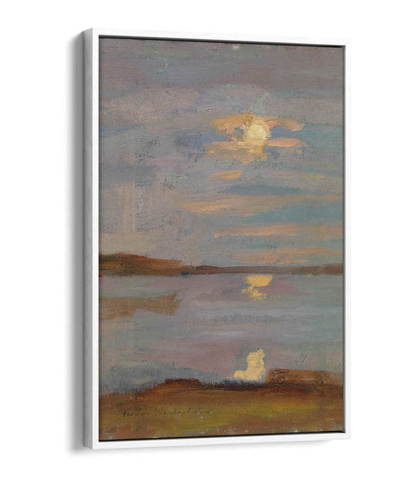 Canvas Wall Art - Evening Sun by Victor Westerholm | Float Effect, Premium Frame
