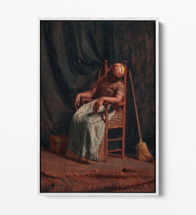 THOMAS ANSHUTZ, AUNT HANNAH -FLOAT EFFECT CANVAS WALL ART PIC PRINT