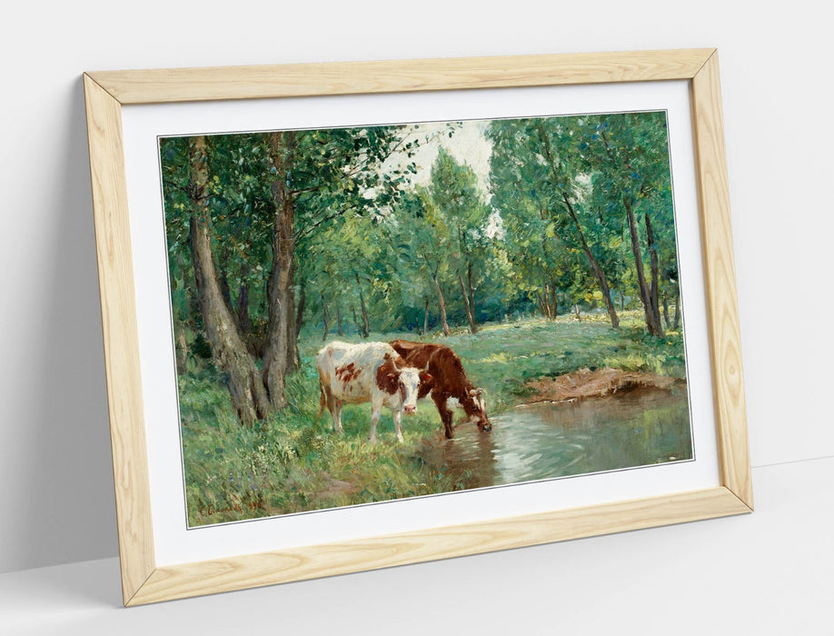 Framed Wall Art - Landscape Wall Art with Cows | Handmade UK Poster Print