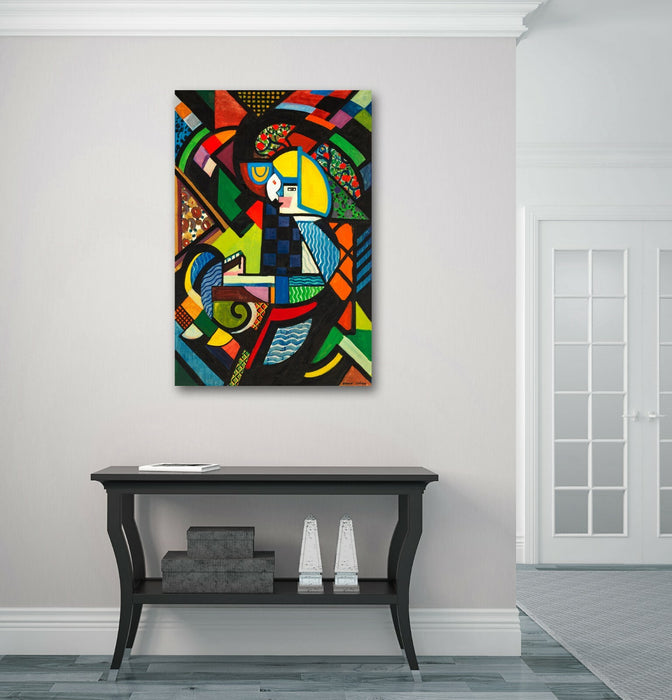 Canvas Wall Art | Abstract Multi Colour Artwork - Framed Modern Canvas Decor