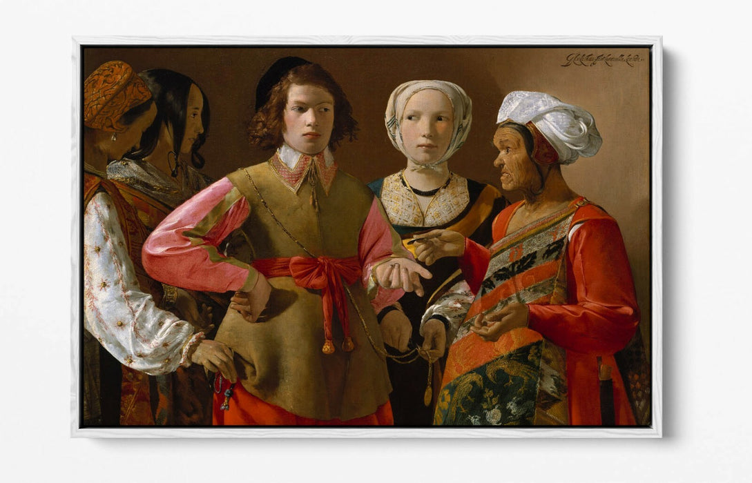 GEORGES DE LA TOUR, THE FORTUNE TELLER -FLOAT EFFECT CANVAS WALL ART PIC PRINT