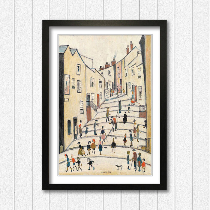 Crowther Street People FRAMED WALL ART PRINT ARTWORK PAINTING LS Lowry Style