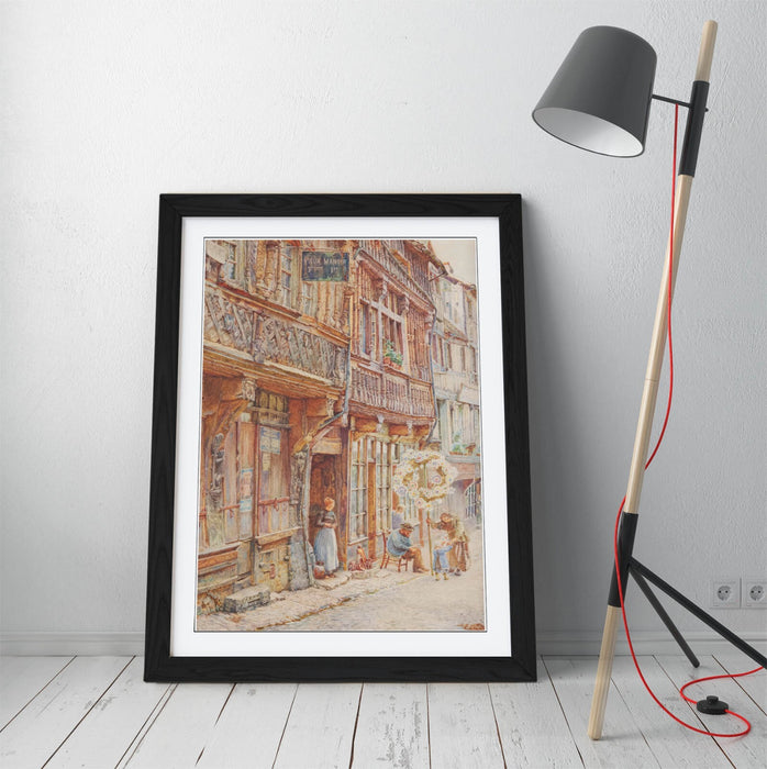 Framed Art Poster With Woodgrain Frame – Salamander Art Print On Matte Paper