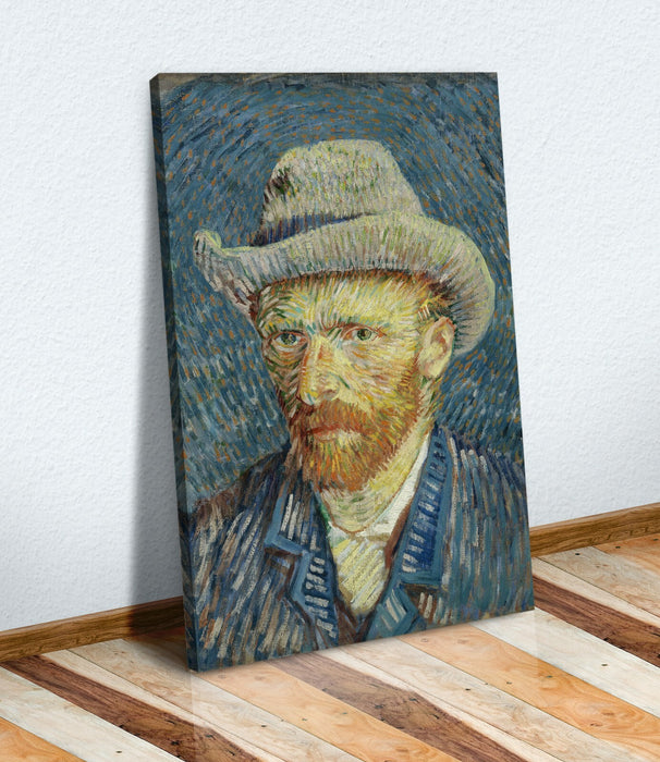 Van Gogh Self Portrait Gray Hat CANVAS WALL ART PAINTING PRINT ARTWORK CLASSIC