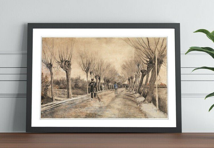 Van Gogh Framed Art – Classic Wall Art Poster With Black Oak Frame