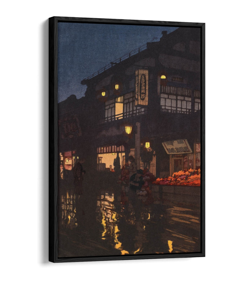 Float Effect Canvas Art - Yoshida Hiroshi Kagurazaka Street Premium Wall Print