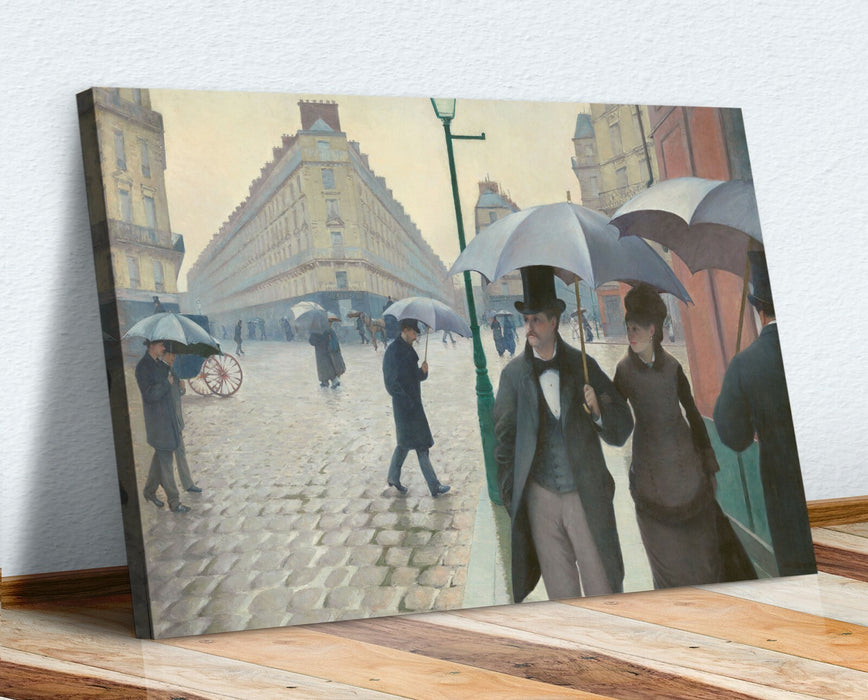 Canvas Wall Art – Framed Canvas Print with 30mm Deep Frame | Paris Street Rainy City Artwork