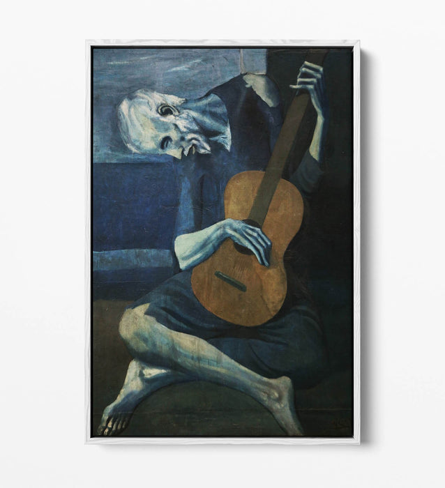 Picasso Canvas Wall Art - Old Guitarist Print | Float Effect Canvas, Ready to Hang