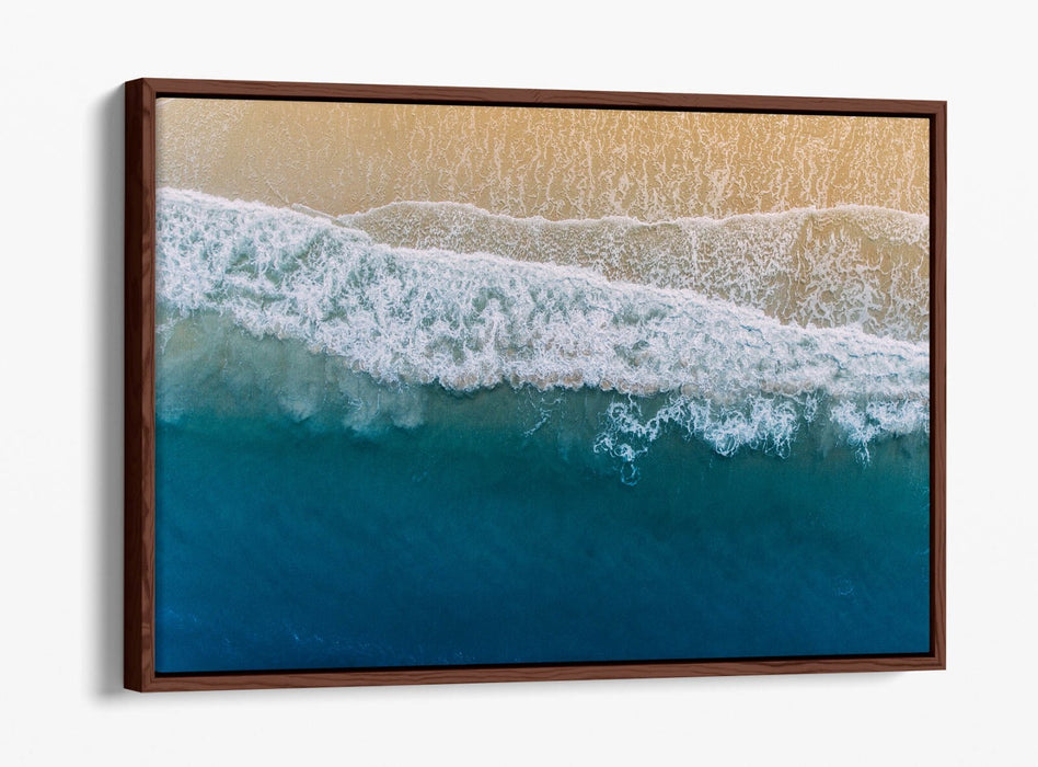 Beach Canvas Wall Art – Waves Bedroom Art with Float Effect Canvas Print