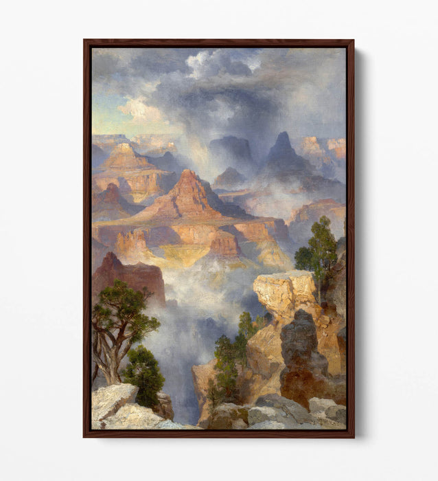 THOMAS MORAN, GRAND CANYON COLORADO RIVER-FLOAT EFFECT CANVAS WALL ART PIC PRINT