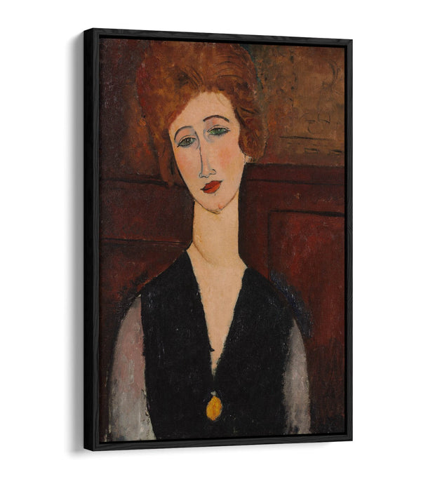 AMEDEO MODIGLIANI, PORTRAIT OF A WOMAN -FLOAT EFFECT CANVAS WALL ART PRINT