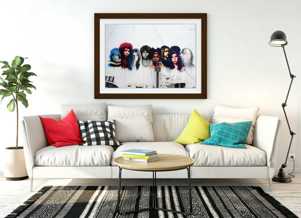 LEGENDS GRAFFITI -FRAMED POSTER WALL ART PRINT ARTWORK- 27 CLUB MUSICIANS