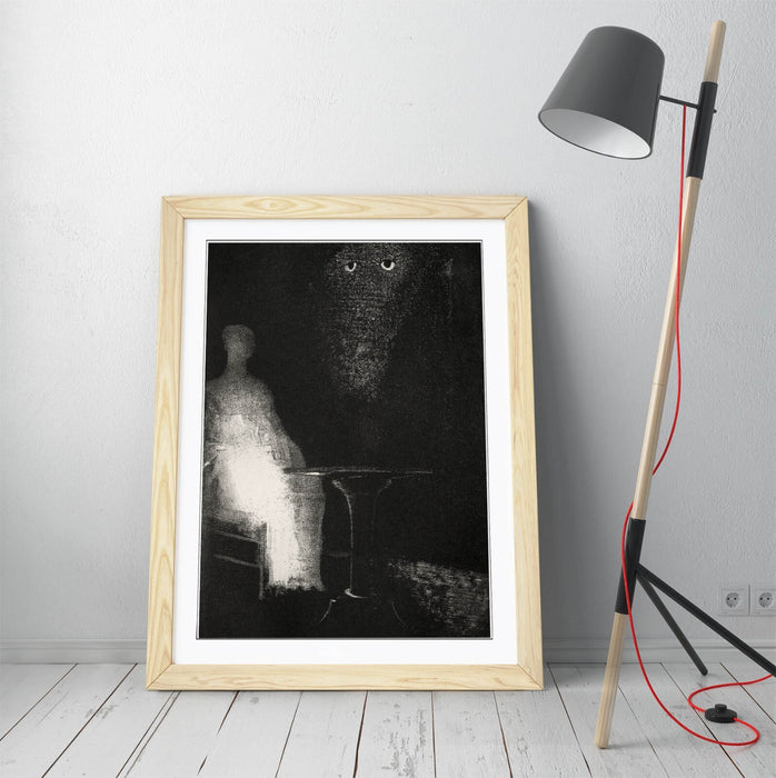 Framed Wall Art - Odilon Redon Haunted House Painting | UK Handmade Wood Grain Frame