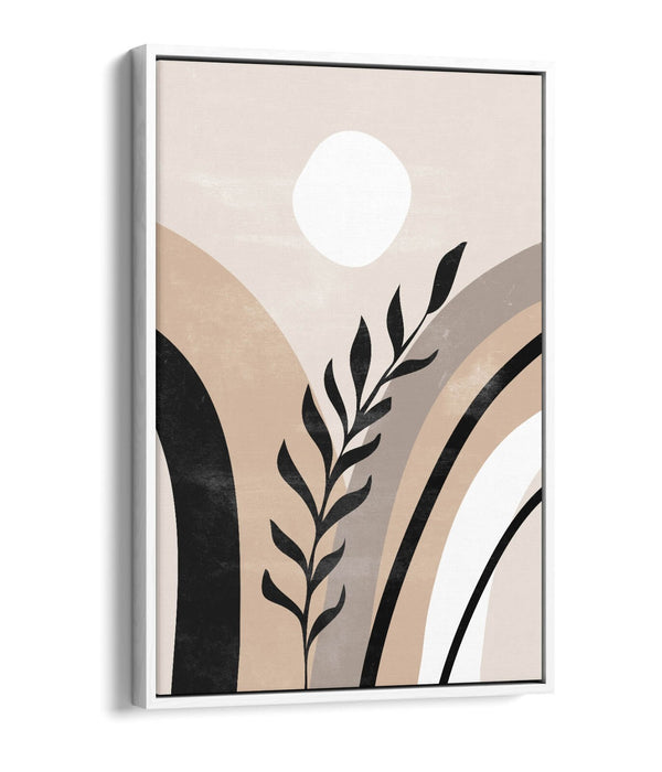 Boho Canvas Wall Art - Abstract Home Art Minimalist Bedroom Decor | Float Effect Canvas