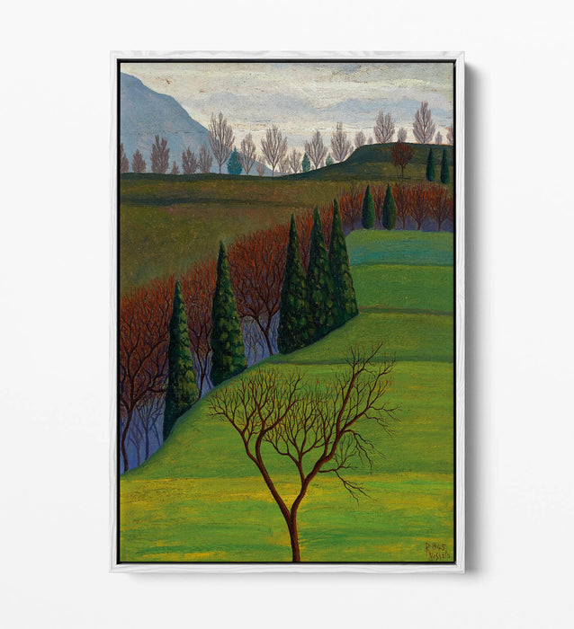 LUIGI RUSSOLO, IN COLLINA -FLOAT EFFECT CANVAS WALL ART PRINT