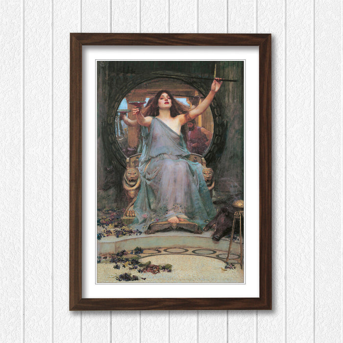 JOHN WILLIAM WATERHOUSE CIRCE OFFERS CUP FRAMED ART POSTER PAINTING PRINT 4 SIZE