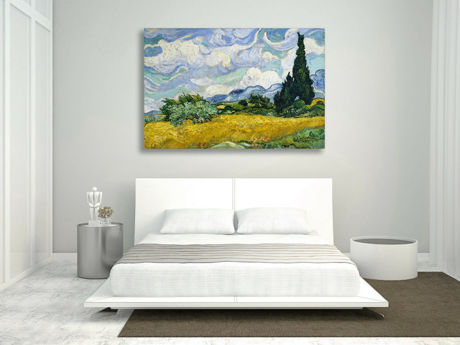 VAN GOGH CANVAS WALL ART PRINT ARTWORK PICTURE Wheat Field with Cypresses