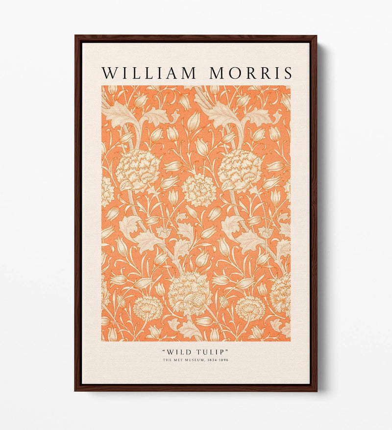 Floral Canvas Art – William Morris Wild Tulip Print | Handmade Canvas Wall Decor